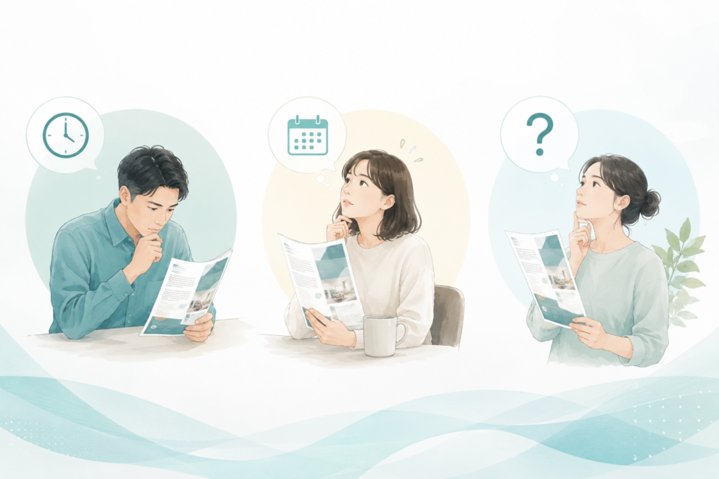 チラシを見た人の多くは『今すぐ客』ではない