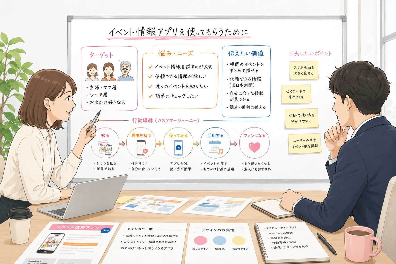 イベント情報アプリを使ってもらうためには？