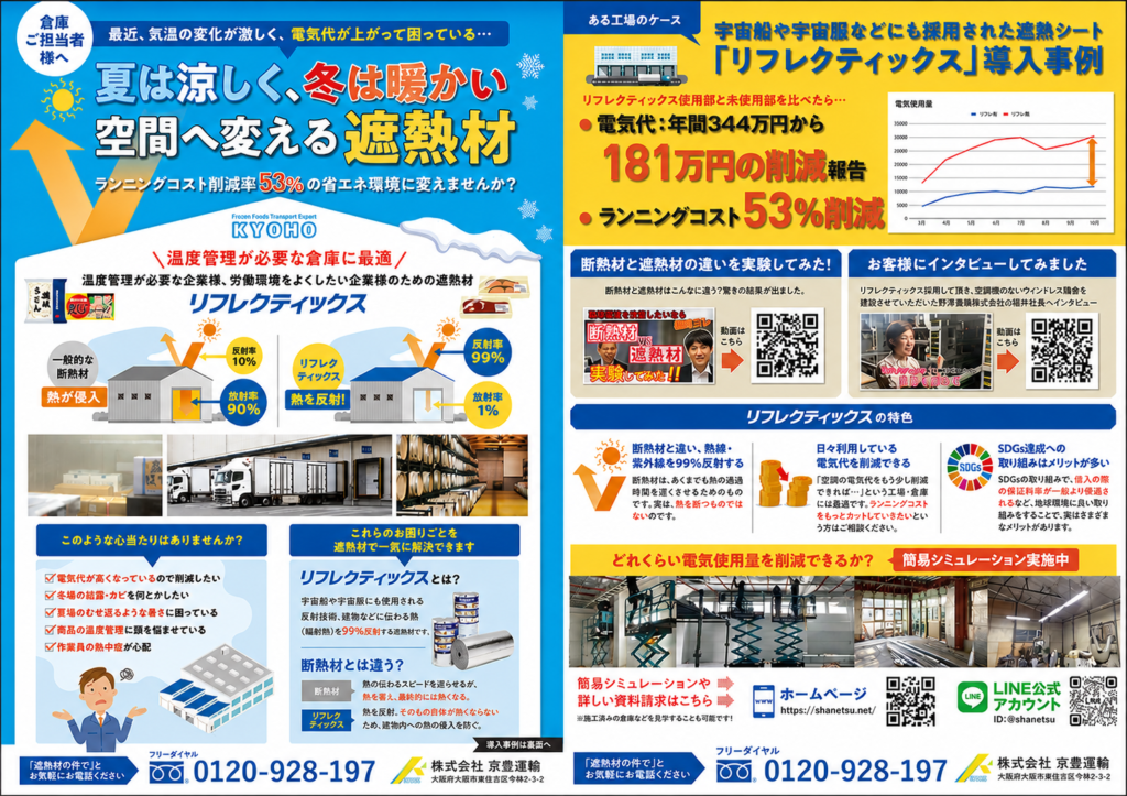 省エネ商材チラシデザイン制作事例