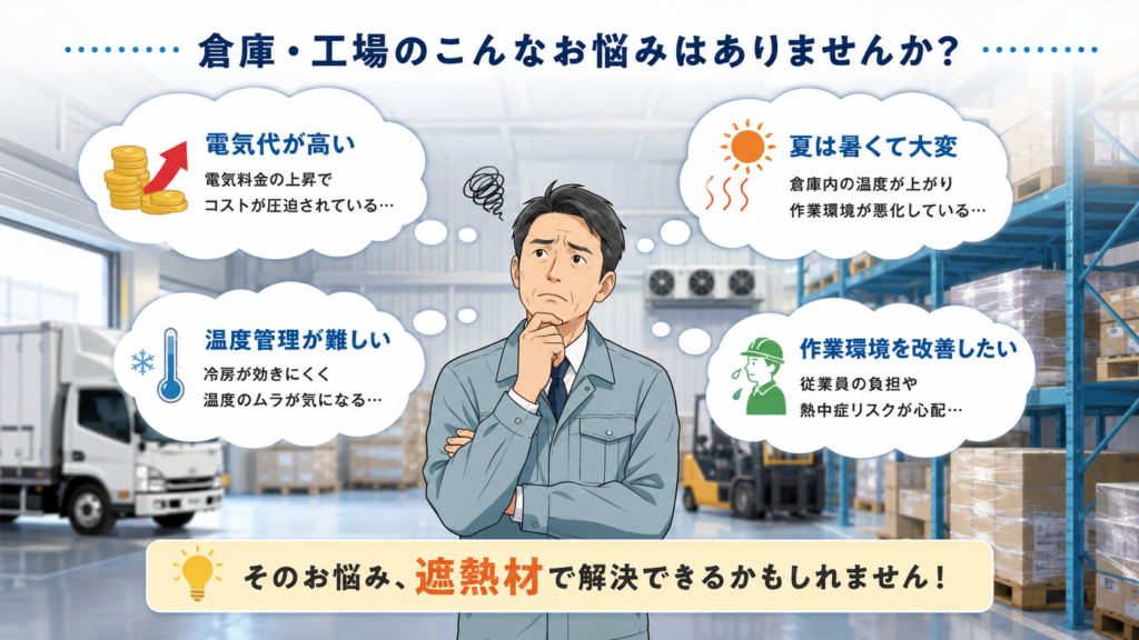 倉庫・工場にのこんなお悩みありませんか？