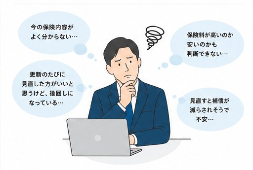 「契約内容を詳しく把握していない」「昔入ったまま見直していない」