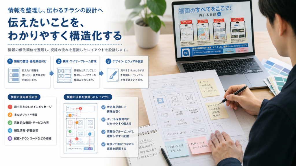 情報整理されたチラシ設計