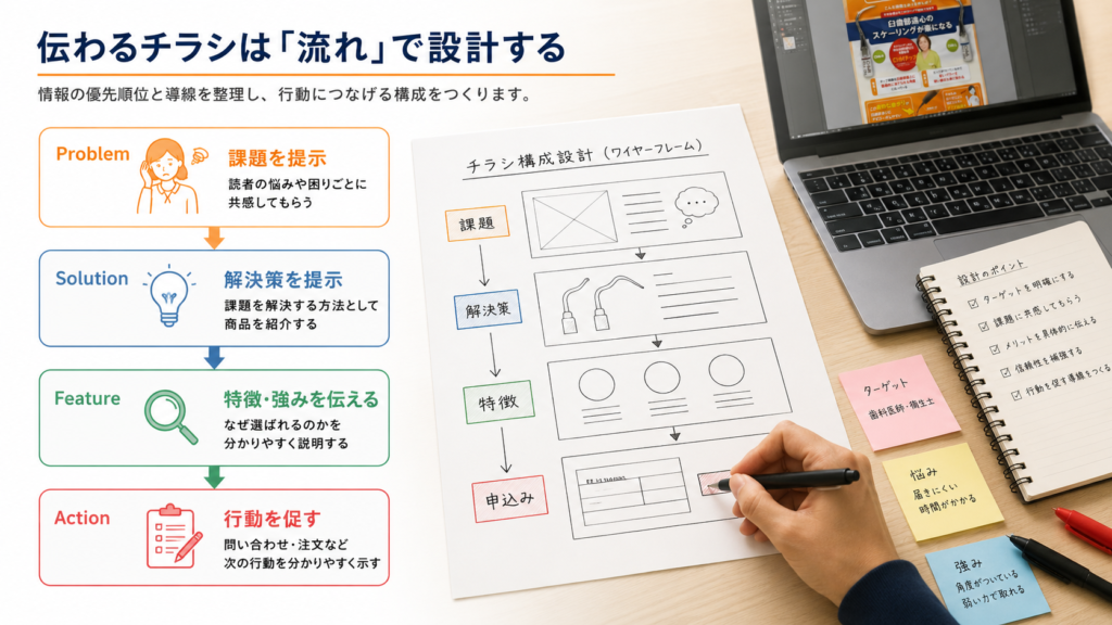 伝わるチラシは「流れ」で設計する