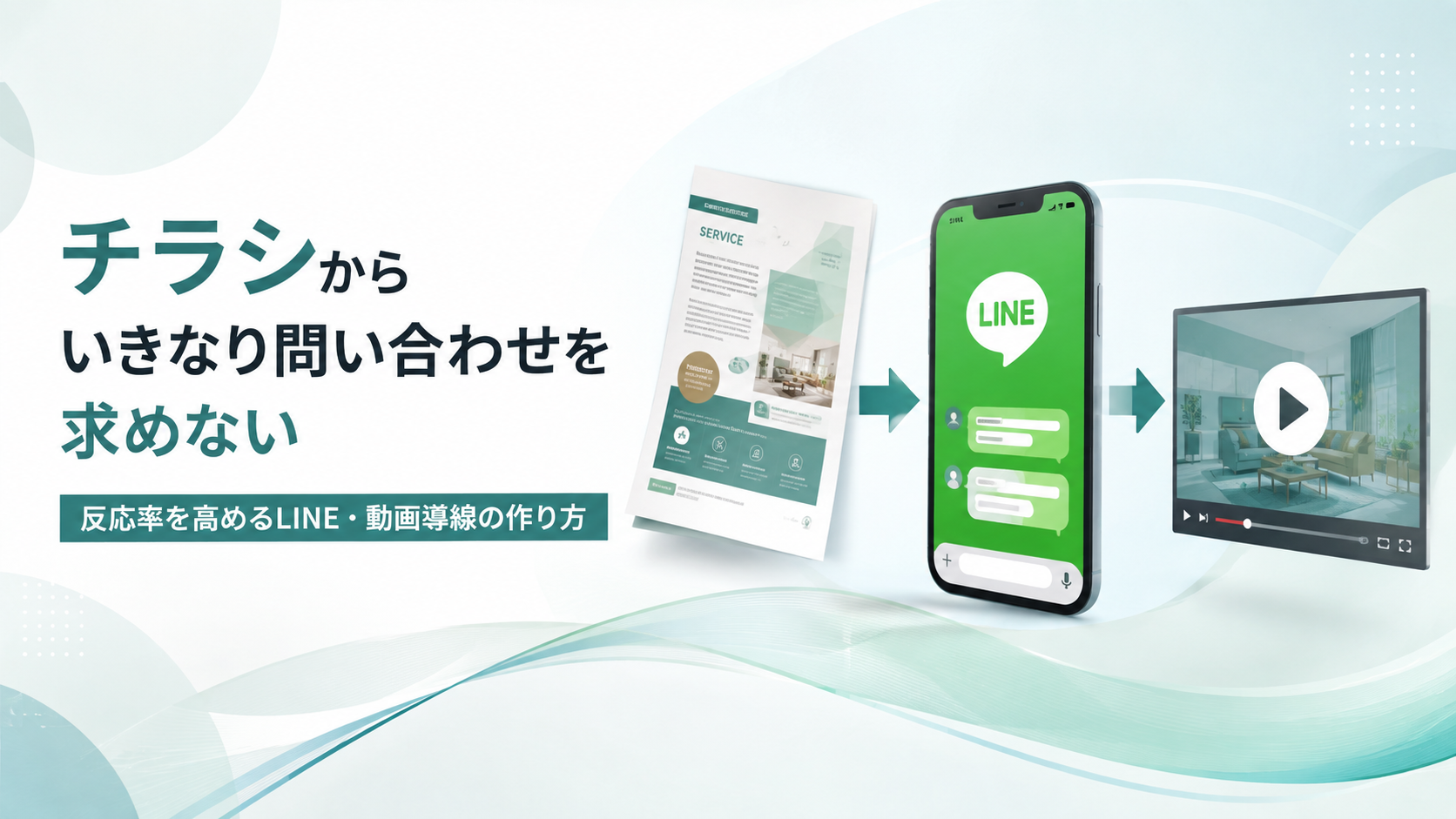チラシからいきなり問い合わせを求めない｜反応率を高めるLINE・動画導線の作り方
